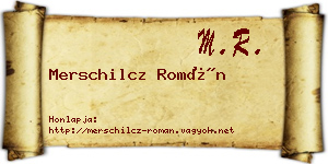 Merschilcz Román névjegykártya